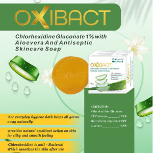 OXIBACT Soap (Chlorohexidine Gluconate 1% with Aloevera And Antiseptic Skincare Soap)